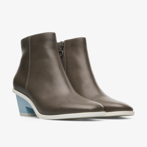 Camper Brooke Womens Ankle Boots US-72487 Grey Order Online